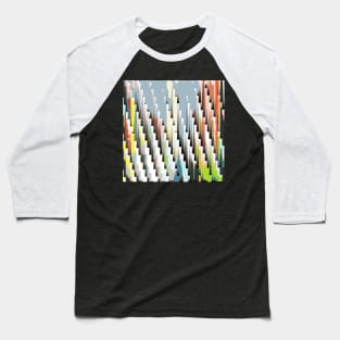 Urban Cityscape Glitch - Modern Contemporary Artwork Baseball T-Shirt